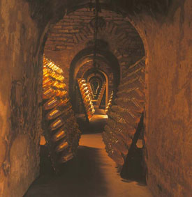 Louis Roederer Cristal bottles for riddling